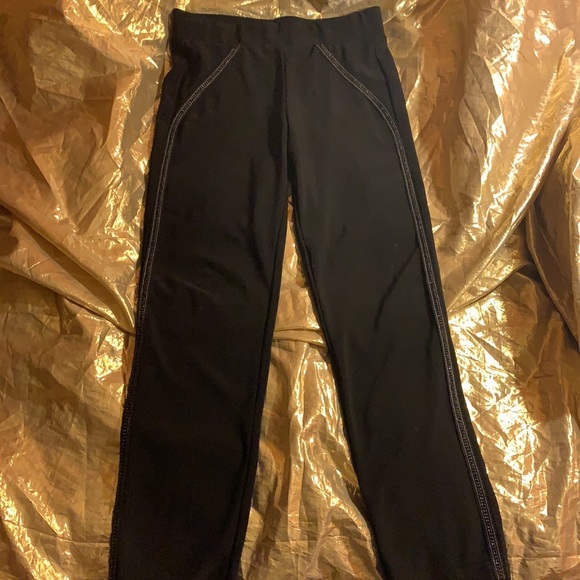 J. RIBKOFF SZ 8 BL PANTS ELASTIC AT WAIST & SHINY RIBBONS ON BOTH SIDES - Picture 3 of 7